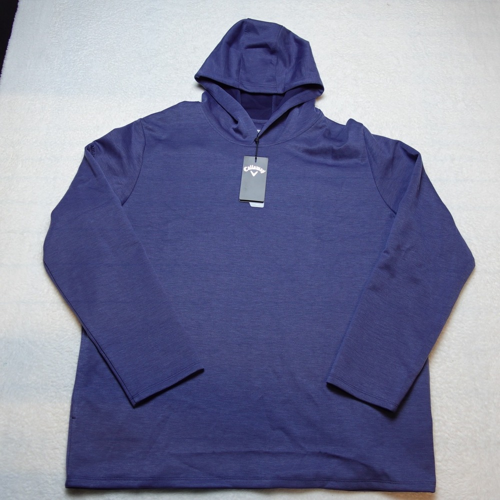 Callaway CGKFEOHODK Mens Golf Hoodie XL Peacoat Heather Performance Pullover